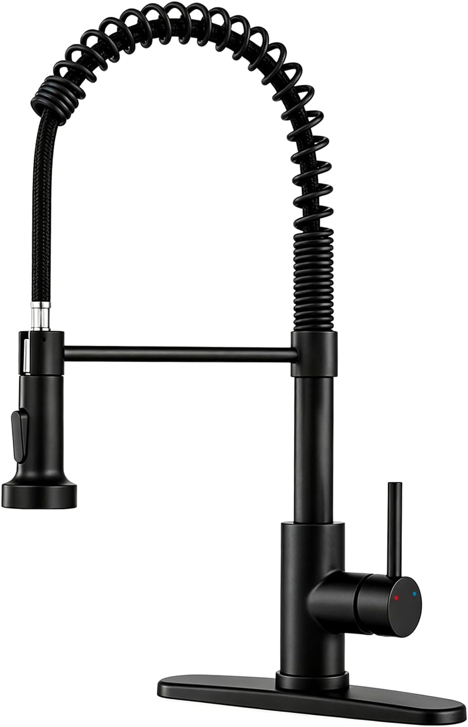 Detalle de OWOFAN 9009R-A Pull-Down Kitchen Faucet, Matte Black, 360° Swivel