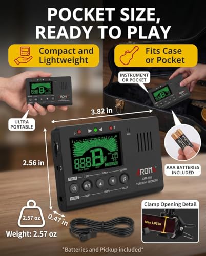 Thumbnail 5 de Ulumac Aroma 3-in-1 Digital Metronome Tuner for Guitar, Bass, Violin, and Piano