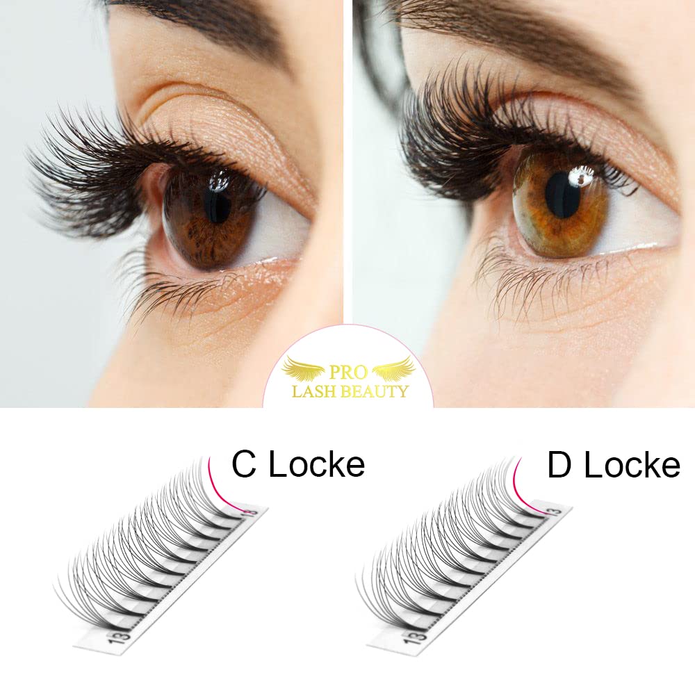 Detalle de Fertigfächer 4D-D-0.10-9 kurzer Stiel Wimpernverlägerung (Volumen), 0.10 D Curl