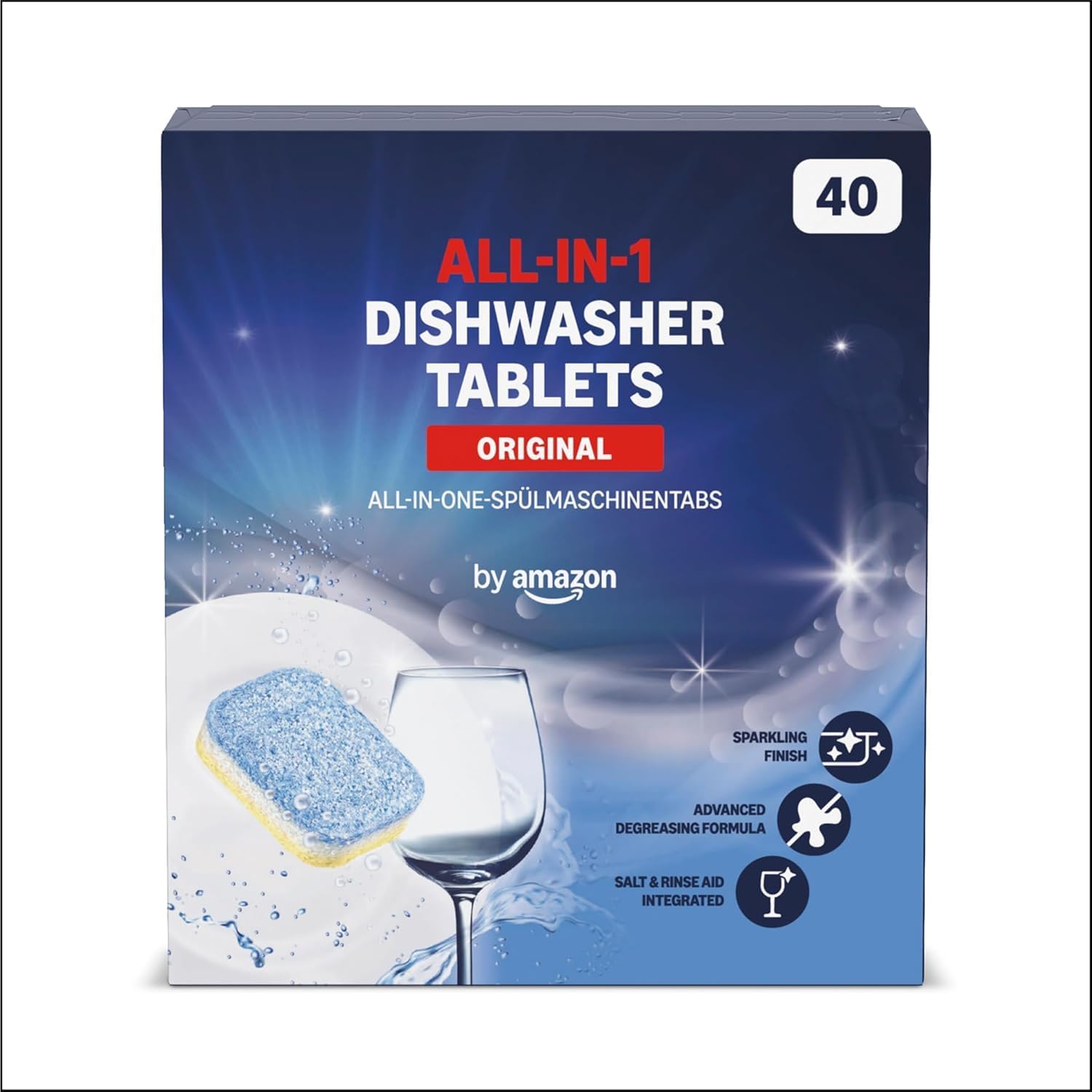 Detalle de Pastiglie per Lavastoviglie All-in-One, 40 capsule – efficienza tutto-in-uno