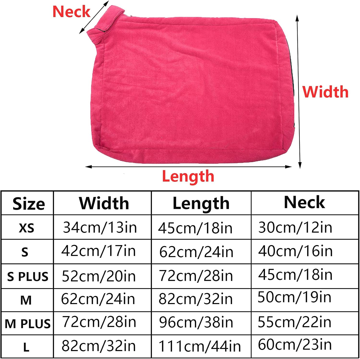 Detalle de Morezi microfibre Dog Bathrobe Towel (Dry Fast) – red, XSmall