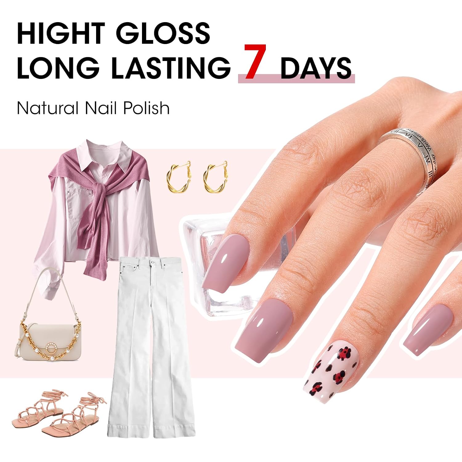 Thumbnail 1 de GELLEN Nail Polish Neutral Earth Tones: 6-Color Nude Dusty Rose Set for All Seasons