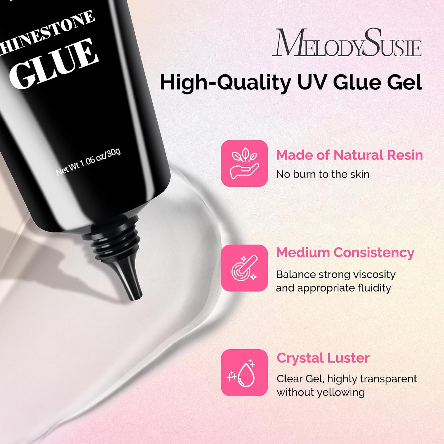 Detalle 1 de MelodySusie Nail Art Glue Gel 60g