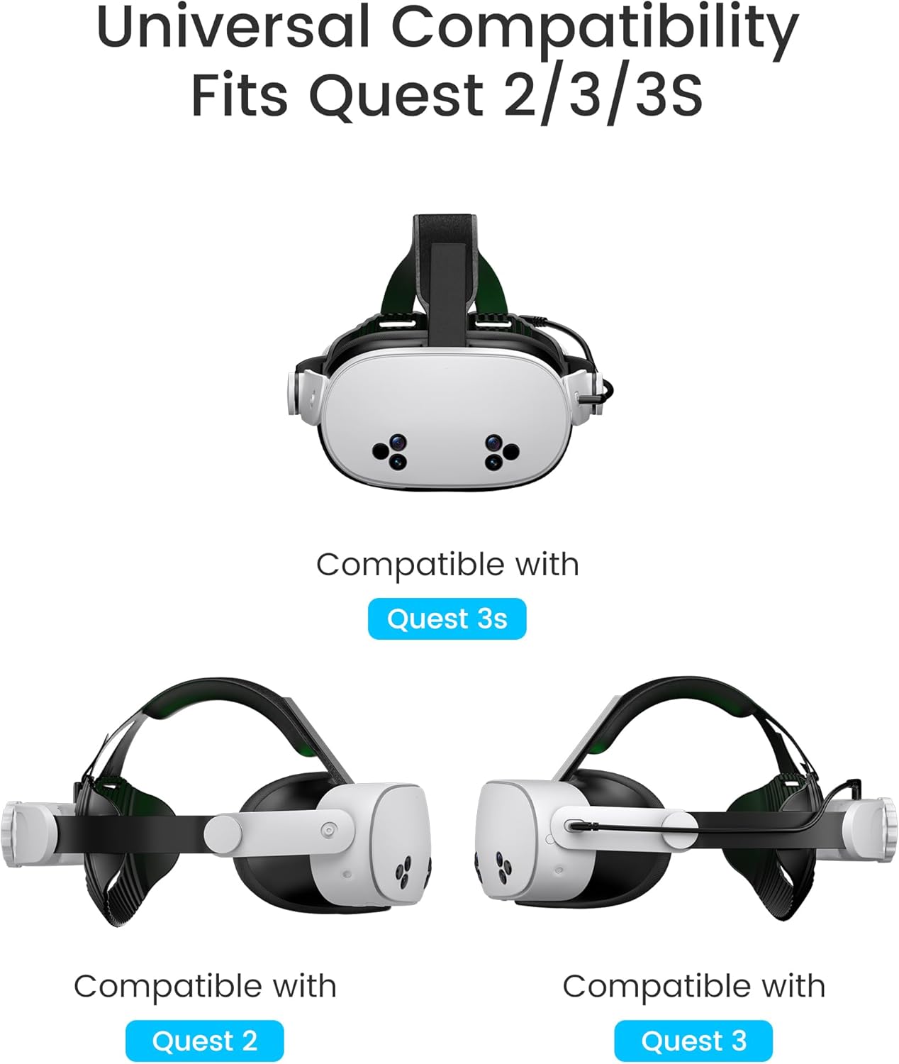 Detalle 2 de HELLCOOL Head Strap Replacement for Meta Quest 3S/3/2