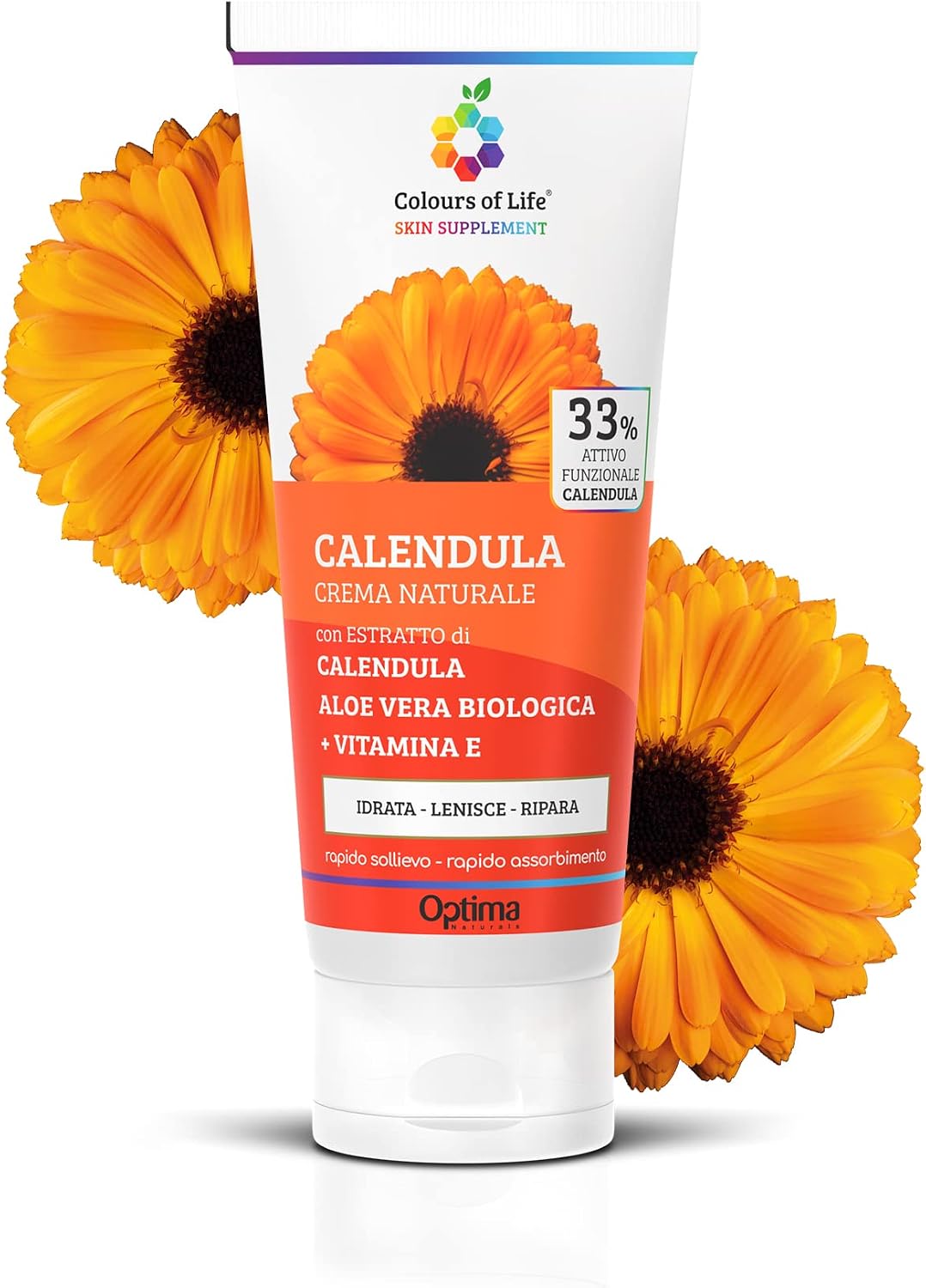 Thumbnail 1 de Calendula crema naturale con Aloe Vera Biologica e Vitamina E – 100 ml by Colours of Life