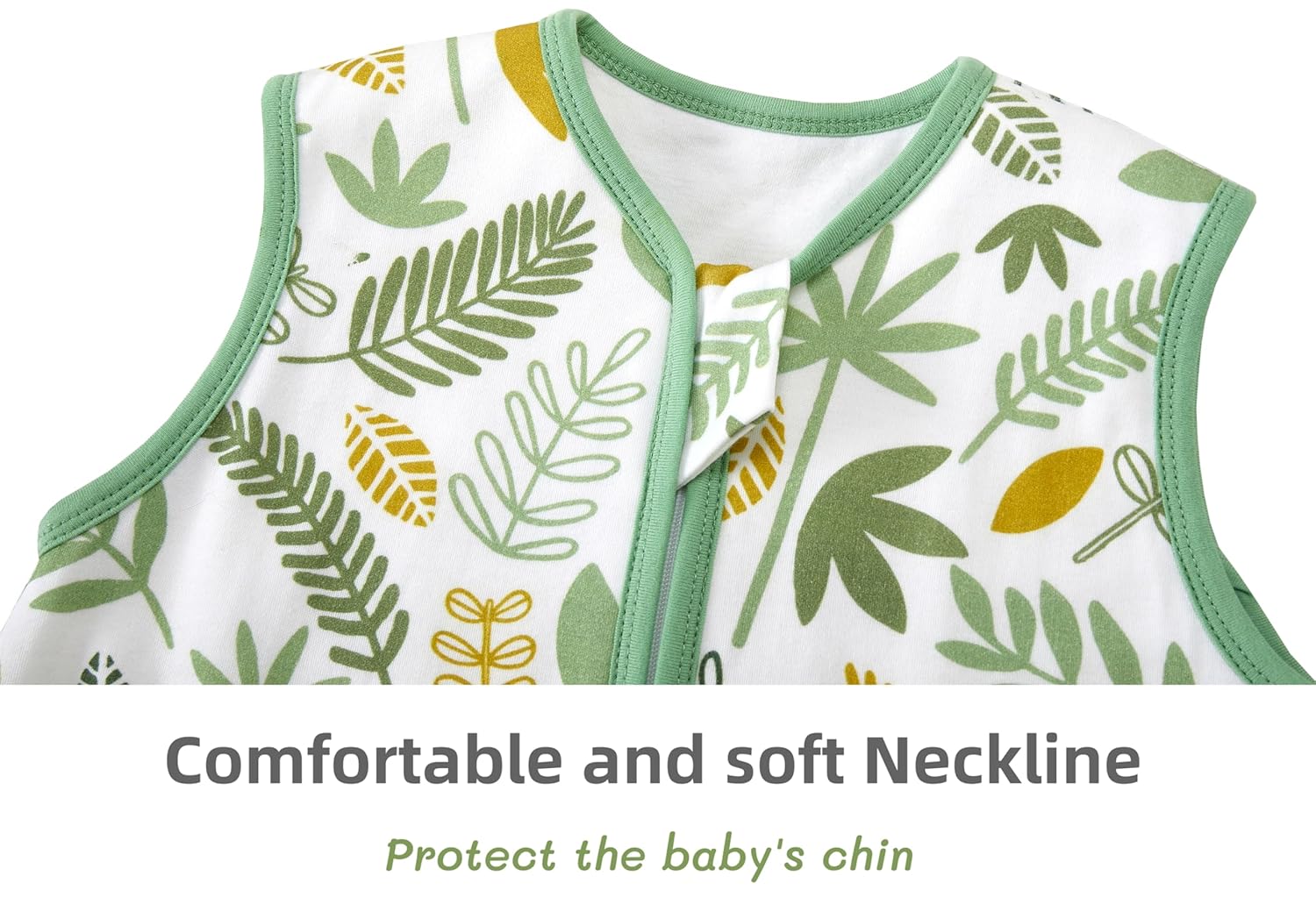 Thumbnail 2 de Chilsuessy 3er Pack Baby Schlafsack Sommer mit Füßen 0.5 Tog – 100% Baumwolle, Grün, 80/90/100 cm