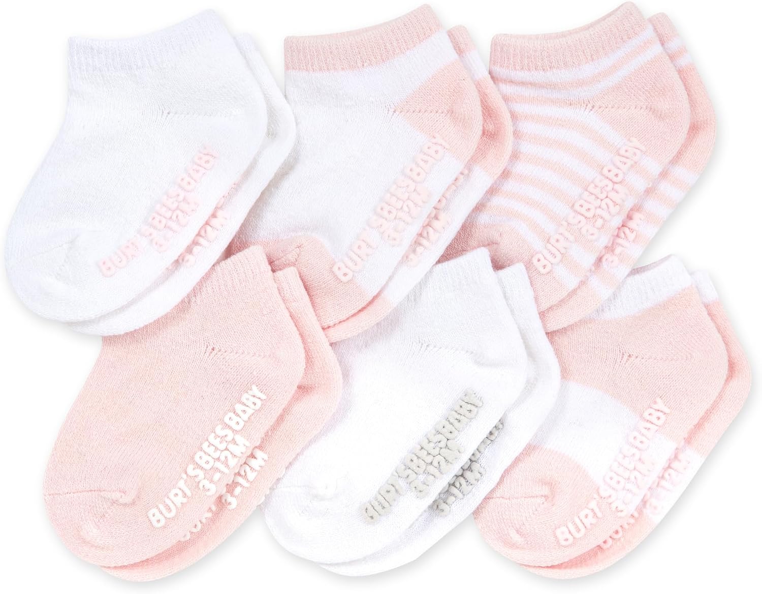 Detalle 2 de Burt's Bees Baby Girls' Ankle Socks 6-Pack 👣
