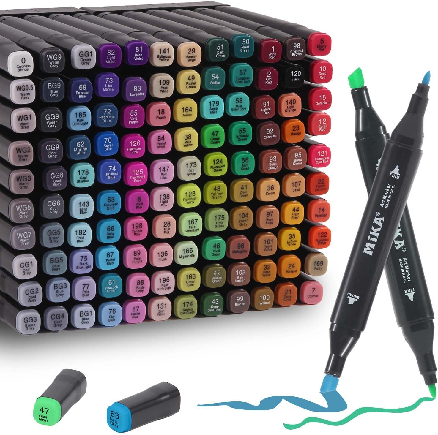 Detalle de Kebuye Markers Set 120 Colours