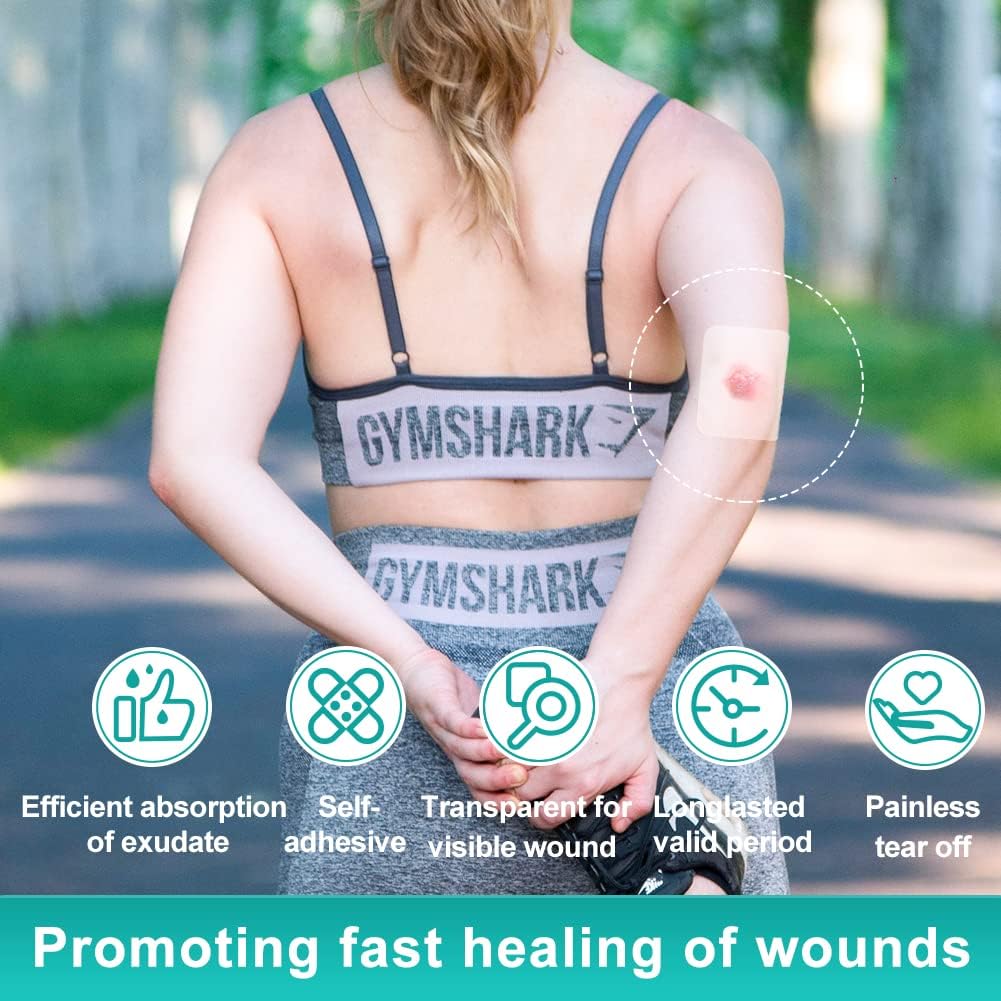 Thumbnail 2 de Dimora Hydrocolloid Wound Dressing, 4" x 4", Thin Waterproof Self-Adhesive Patches