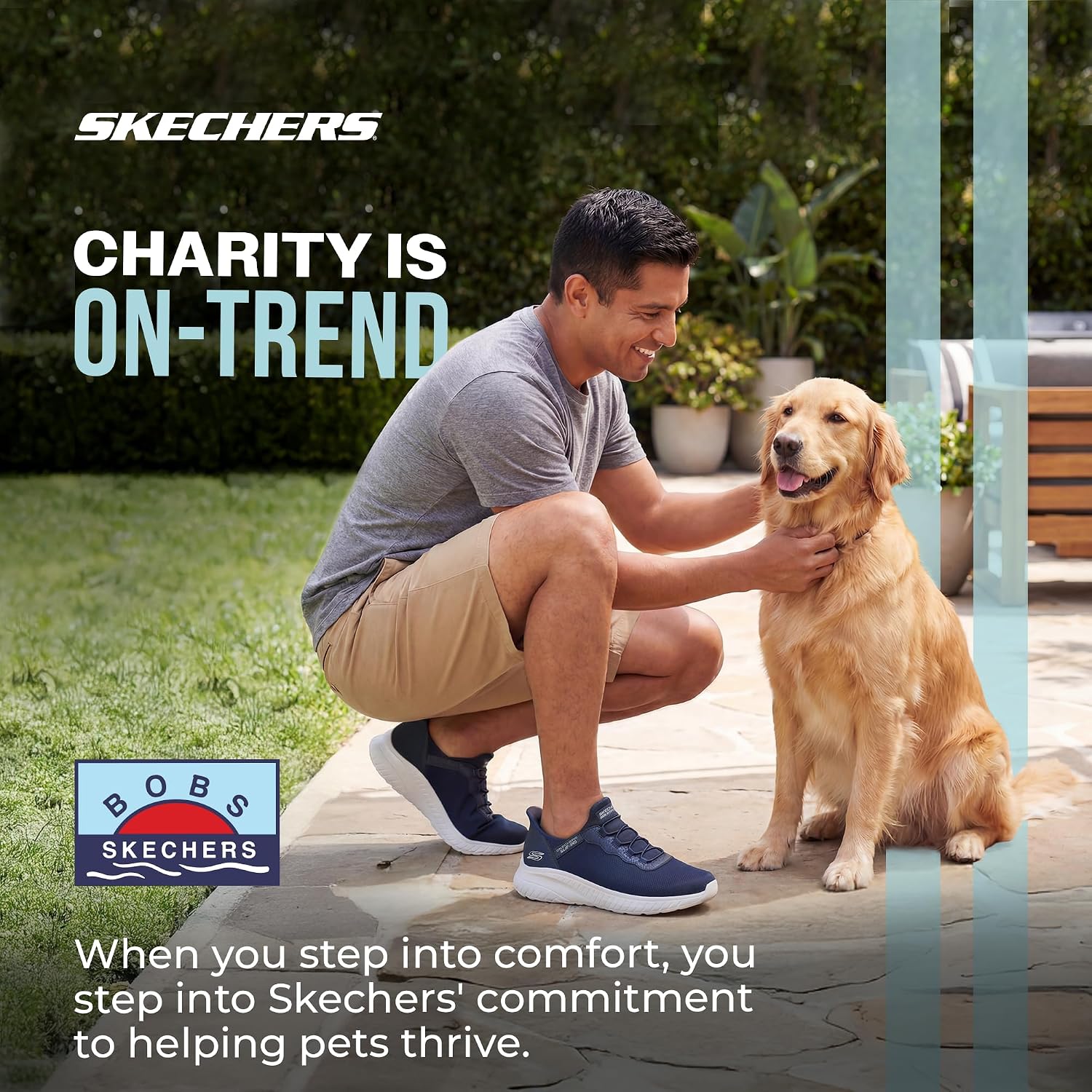 Thumbnail 4 de Skechers Men's Bobs Squad Chaos Daily Hype Trainer – Navy (UK 10)