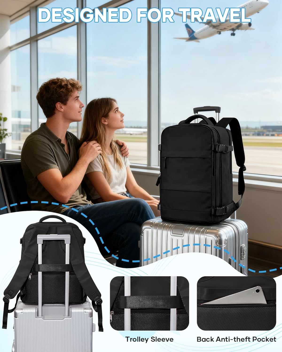 Thumbnail 6 de SZLX Mochila al Vacío 40x30x20 para viaje