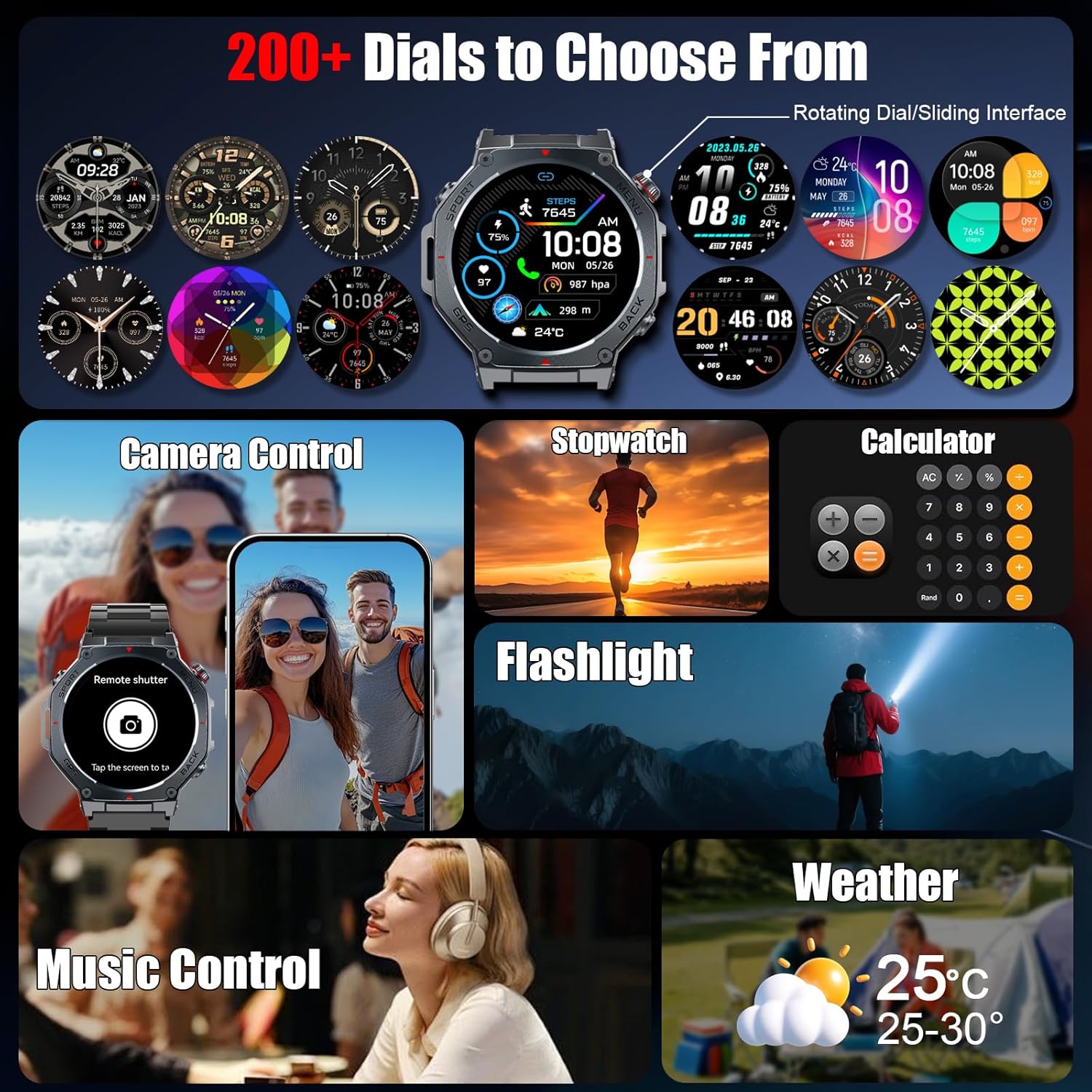 Thumbnail 6 de Smartwatch Uomo 1,43" HD con Bluetooth calling e GPS multi-sistema, 160+ modalità sport