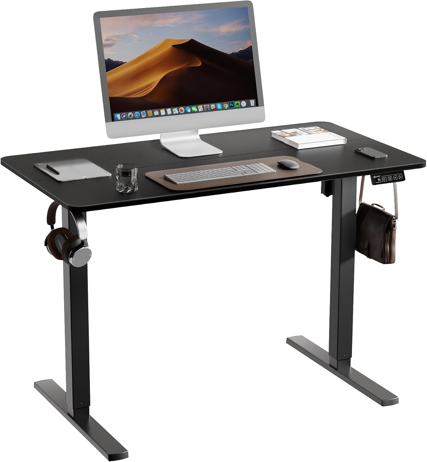 Detalle de ERGOMAKER SM203-110-BFBD elektrisch zit-sta-bureau 110 x 60 cm, zwart