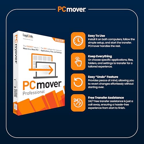 Thumbnail 1 de Laplink PCmover Professional – Instant Download, 2 Uses, Migrate Apps, Files & Settings