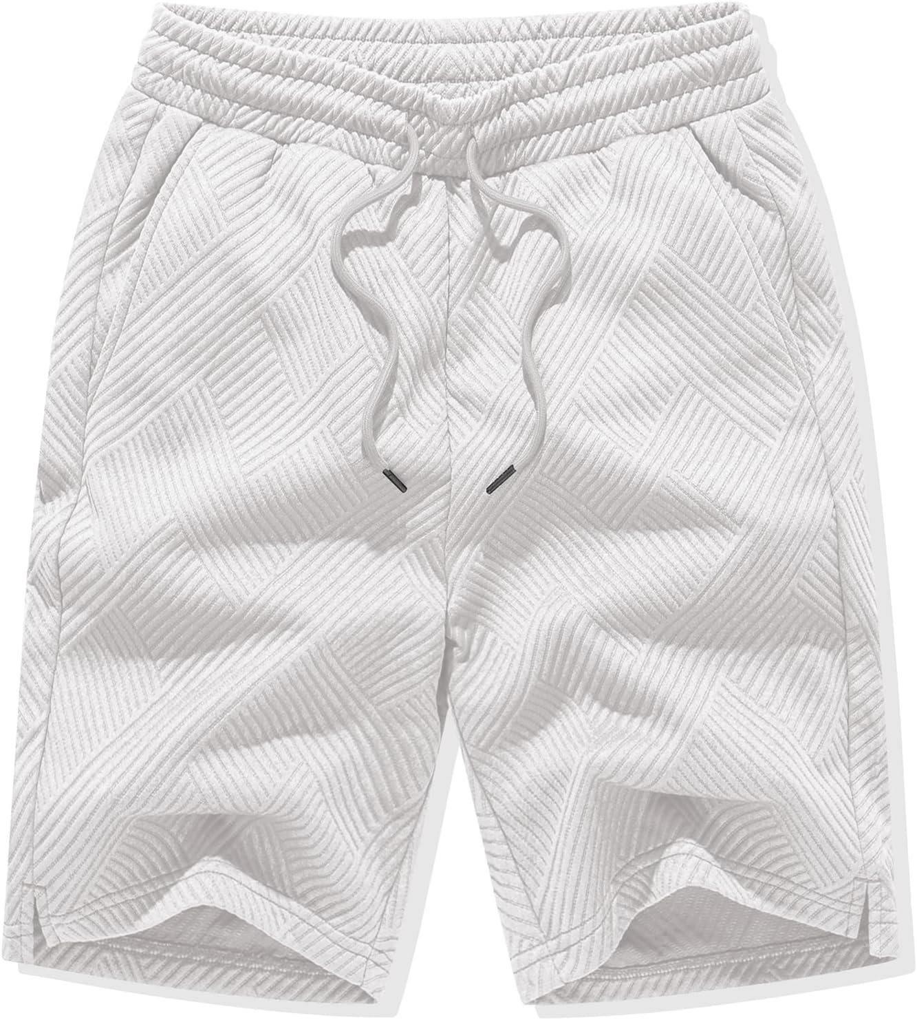 Thumbnail 5 de JMIERR Herren Textur Kurze Hosen mit 3 Taschen – Locker sitzende Sommer-Shorts mit elastischer Taille (2026)