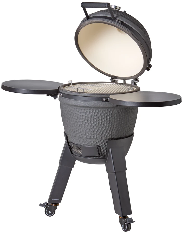 Detalle 2 de Moddern Charcoal Grey Complete – Keramik Kamado-Grill für vielseitiges Grillen