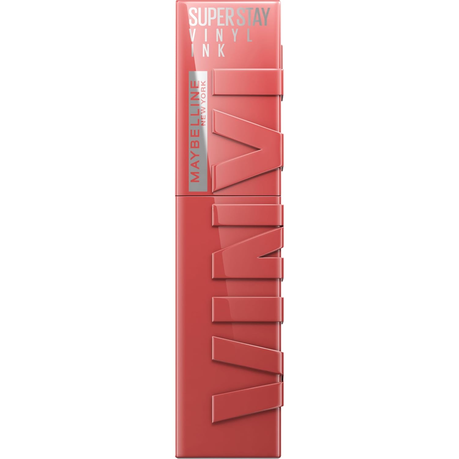 Detalle de Maybelline New York Super Stay Vinyl Ink Flüssiger Lippenstift 16H Halt & Glanz – Nuance 15 Peachy (4,2 ml)