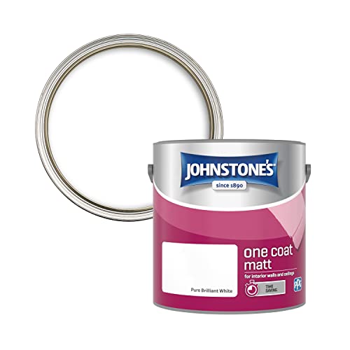 Thumbnail 2 de Johnstone's One Coat Matt Emulsion Paint – Pure Brilliant White, 2.5L