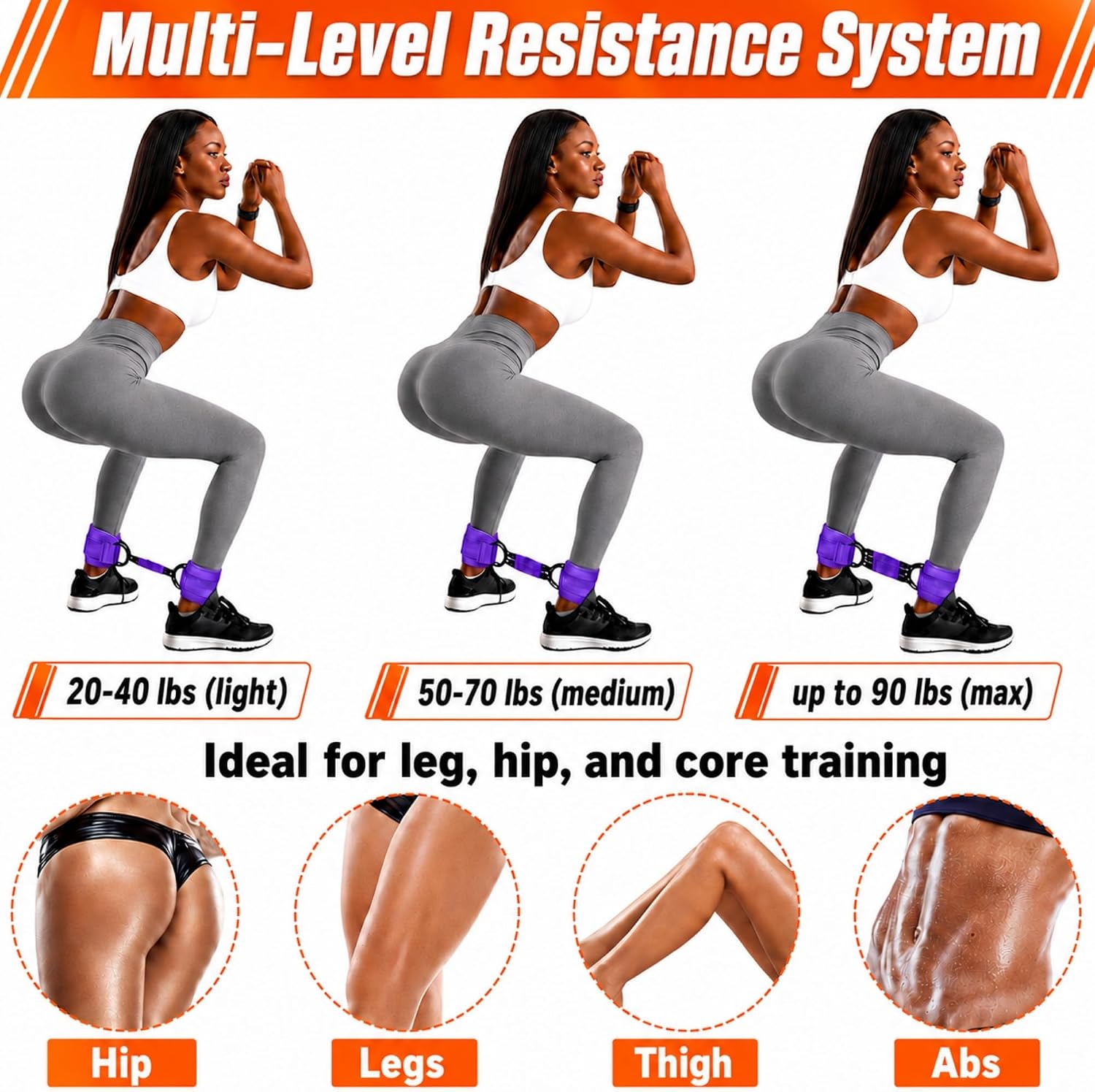 Thumbnail 4 de Multifunction Pedal Resistance Band Set with Handles