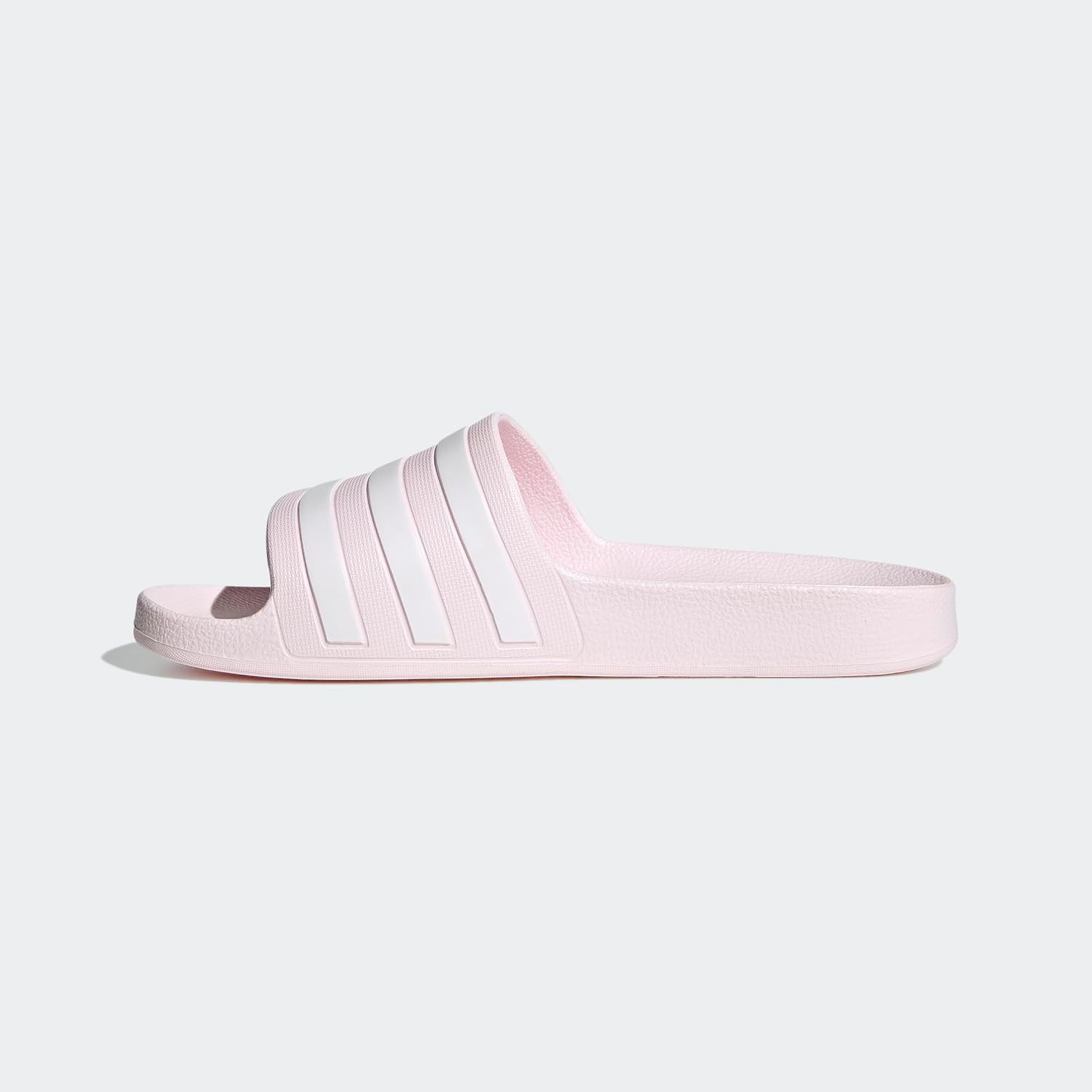 Detalle de adidas Damen Adilette Aqua Slides Almost Pink / Cloud White – bequeme Sandalen mit Cloudfoam-Fußbett