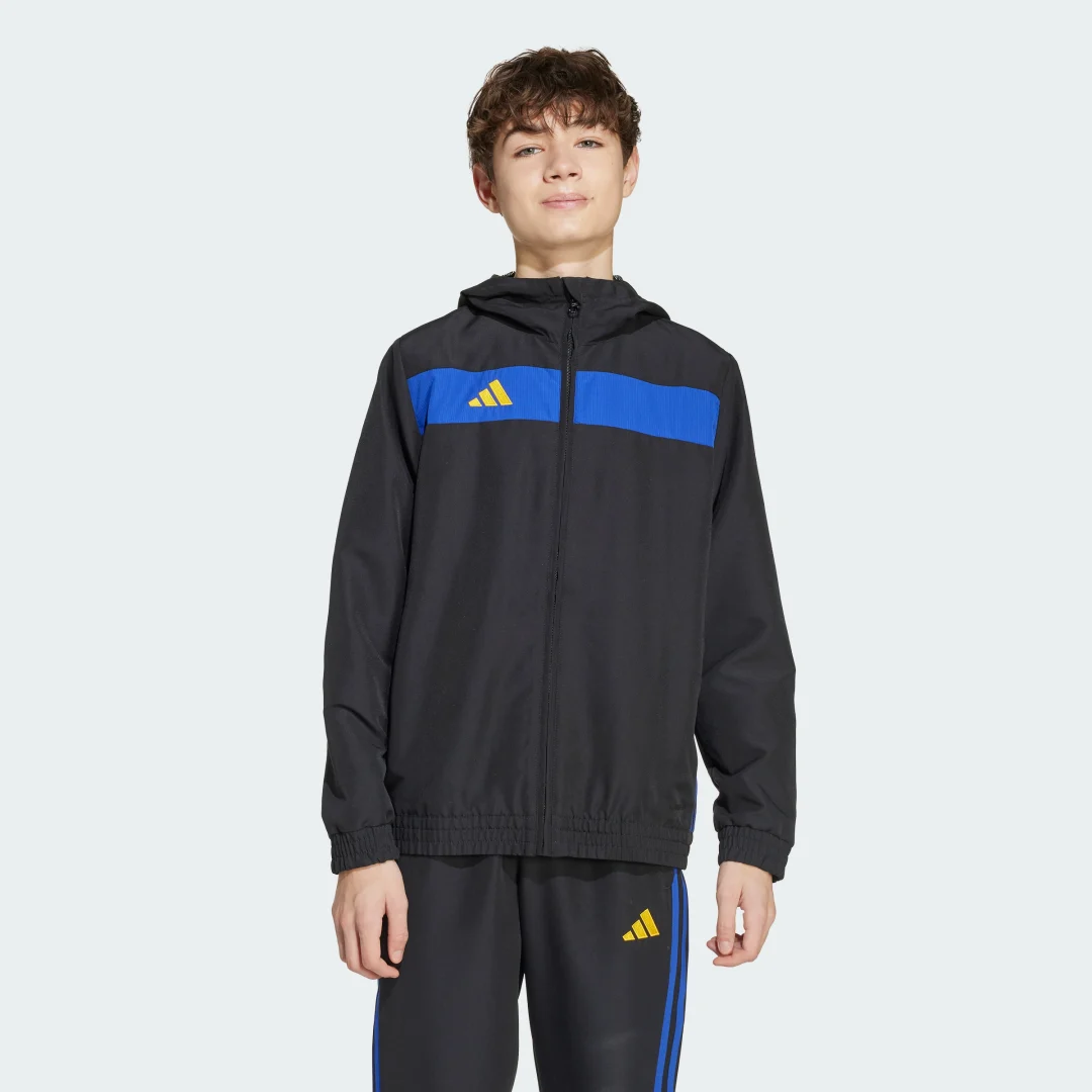 Detalle de Chaqueta con capucha Tiro 25 Essentials (Adolescentes) de Adidas — color Negro
