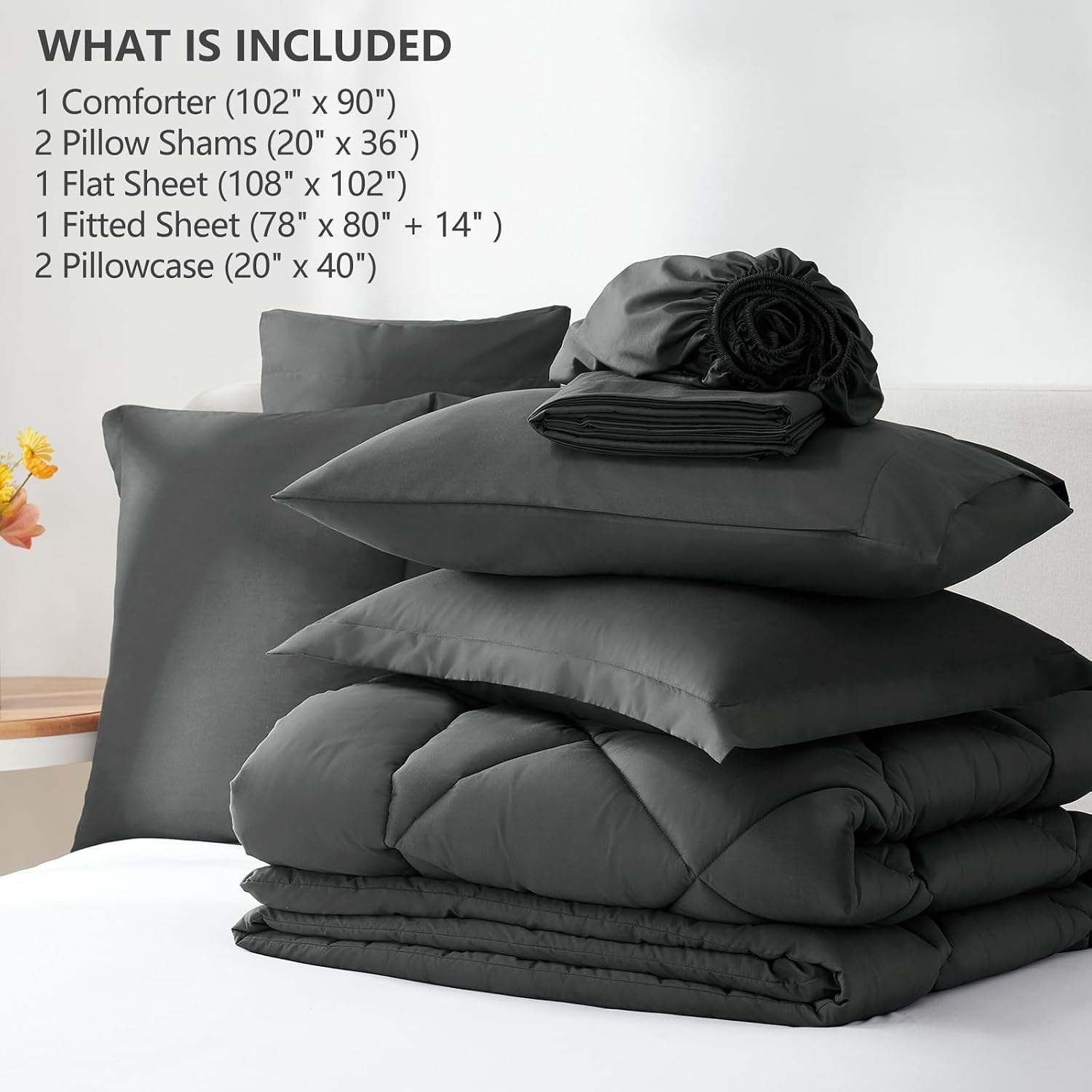 Thumbnail 5 de CozyLux King Comforter Set 7-Piece