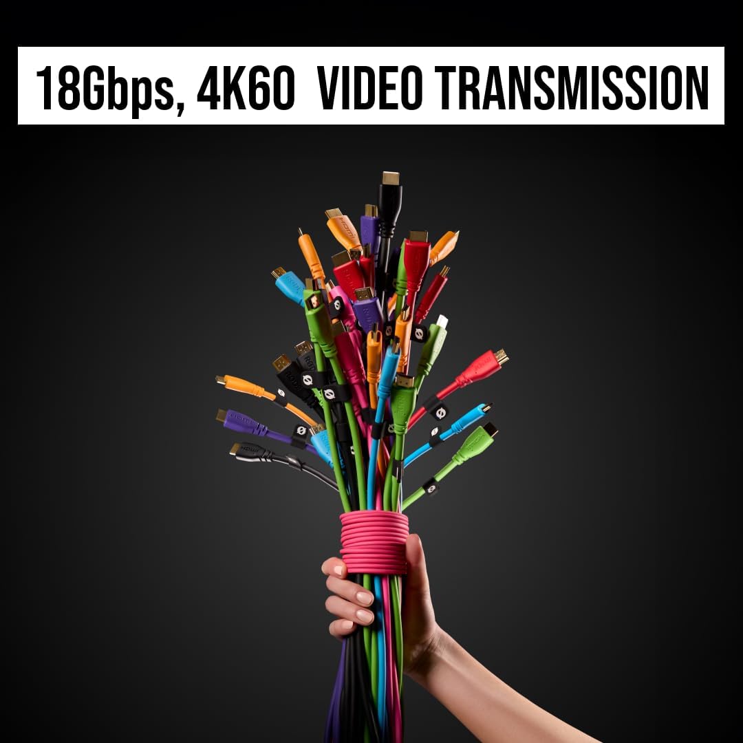Detalle de RODE HDMICABLE1.5M-B HDMIケーブル 1.5m・ブルー、4K60p・18Gbps対応