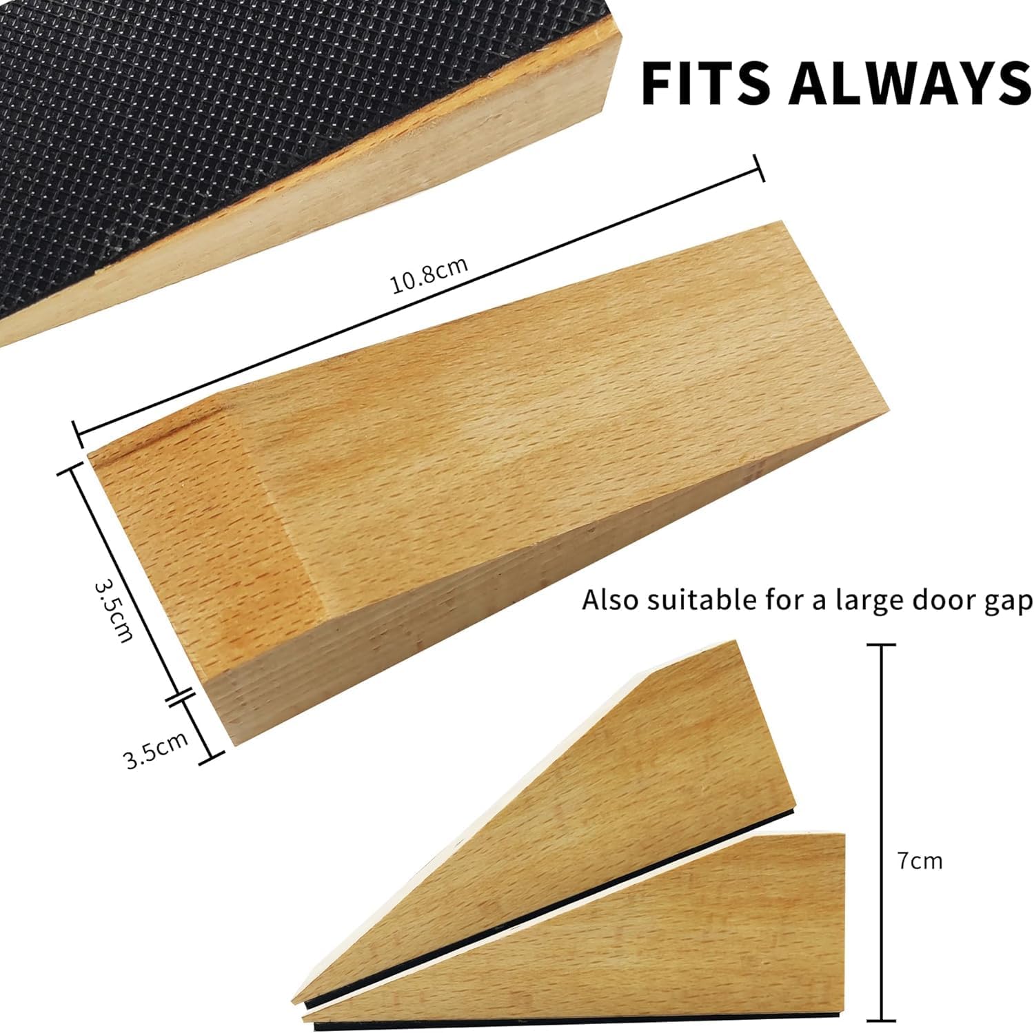 Thumbnail 1 de 4 Pack Wooden Door Stop