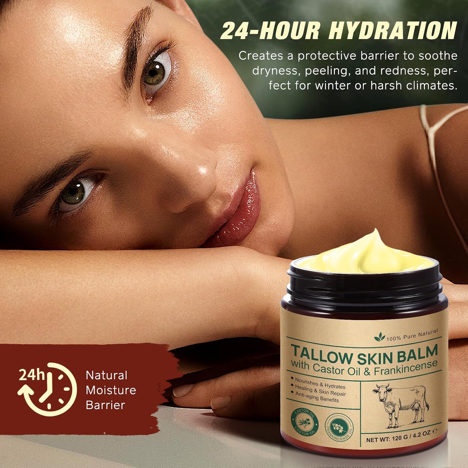 Thumbnail 4 de Alstaky Beef Tallow Balm for Face & Body, Grass-Fed, 120 g