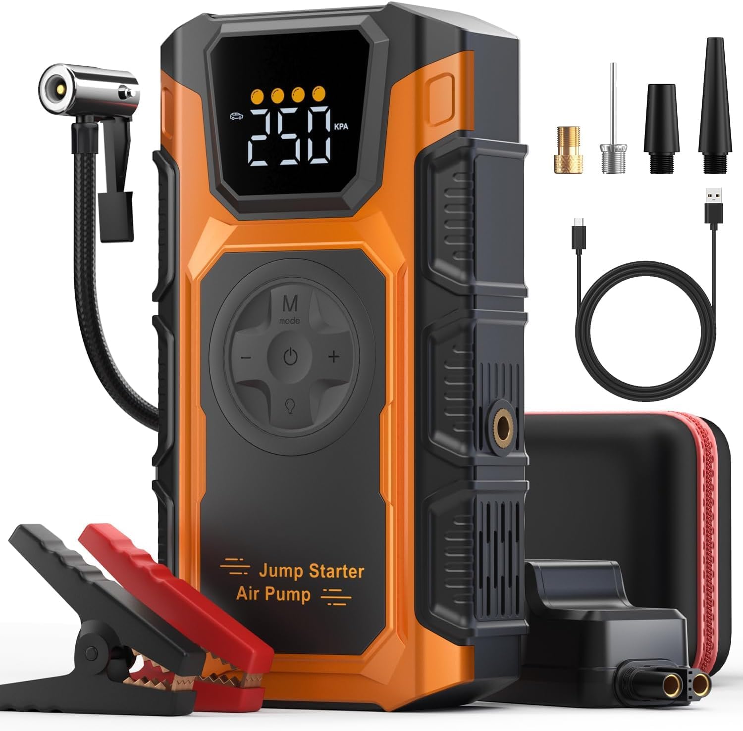 6000A Starthilfe-Powerbank 12V mit Kompressor ⛽