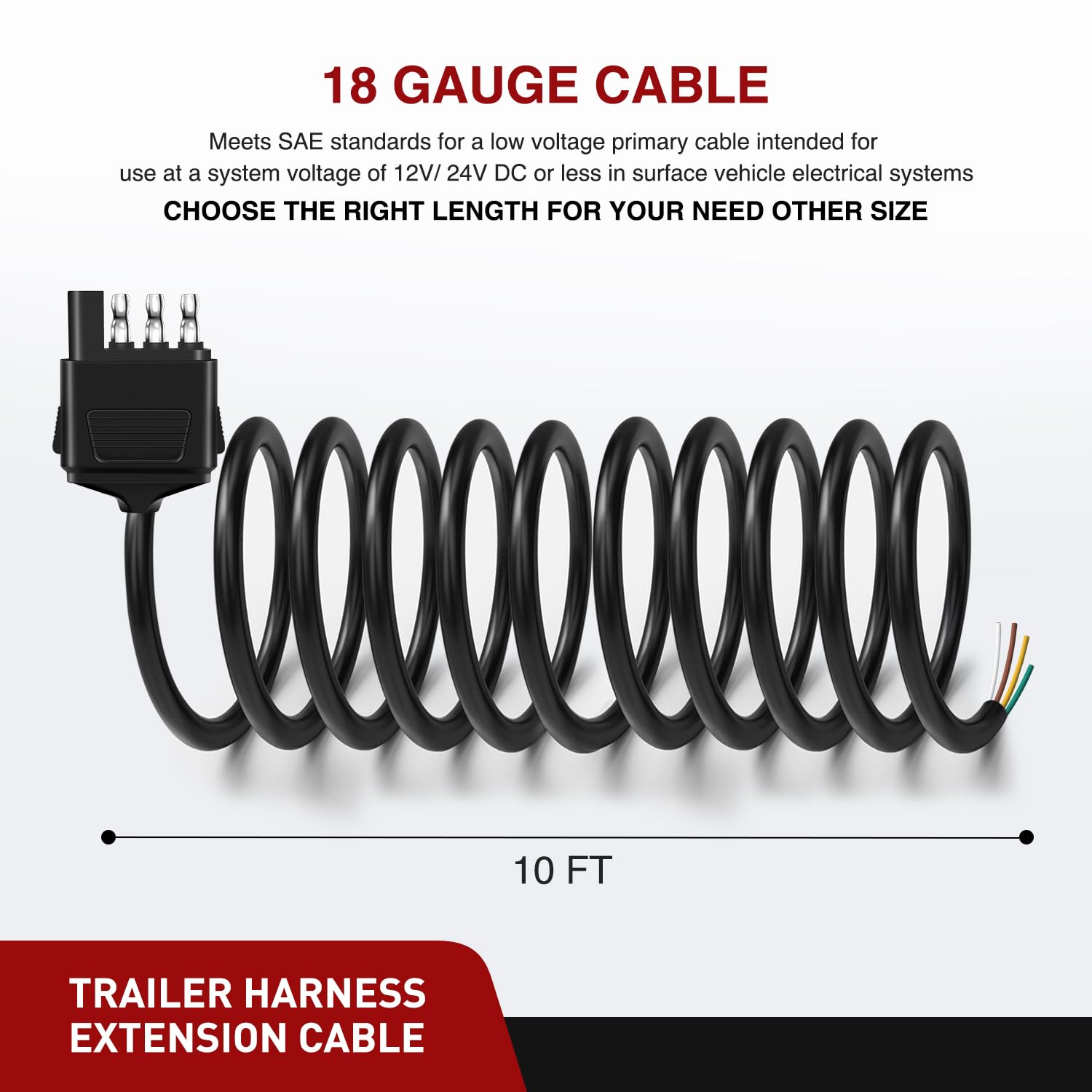 Thumbnail 3 de Nilight 4 Way Trailer End Connector 10 ft