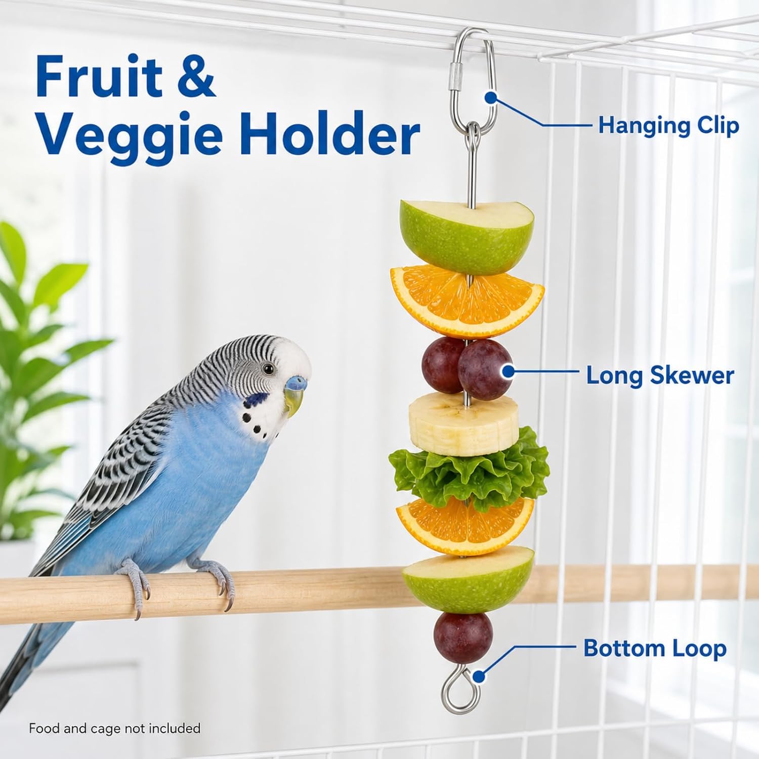 Detalle 2 de Bird Cage Food Holder Skewer