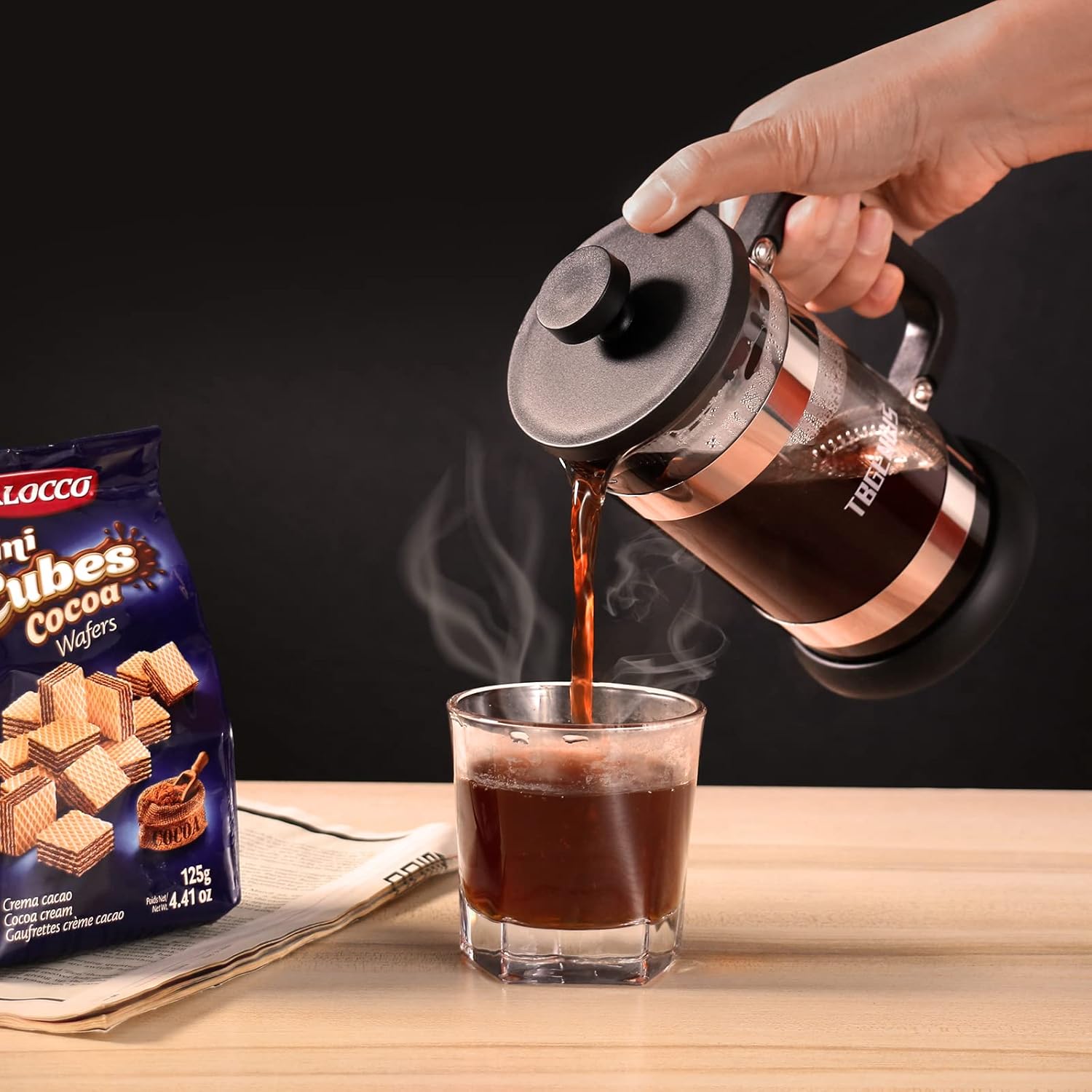 Detalle 2 de TBGENIUS 4 Cup Cafetiere 0.6L French Press
