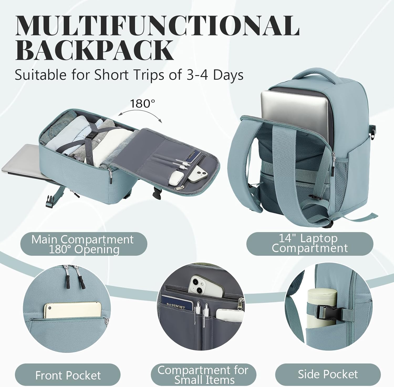 Thumbnail 5 de Hayayu Mochila 40x30x20 para Ryanair