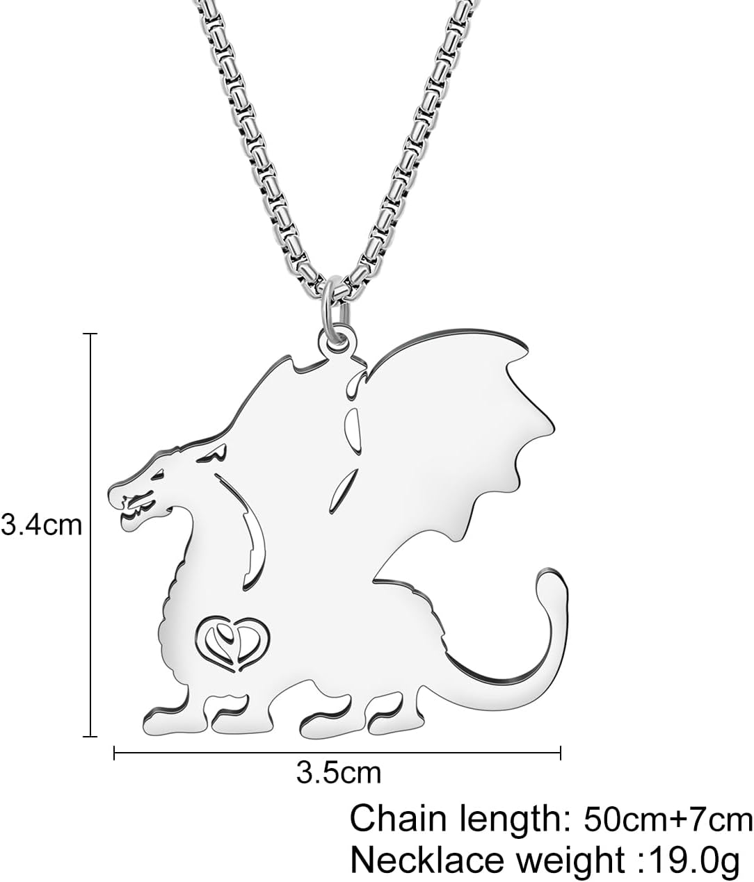 Thumbnail 4 de YAYAKO Collier Dragon Acier Inoxydable