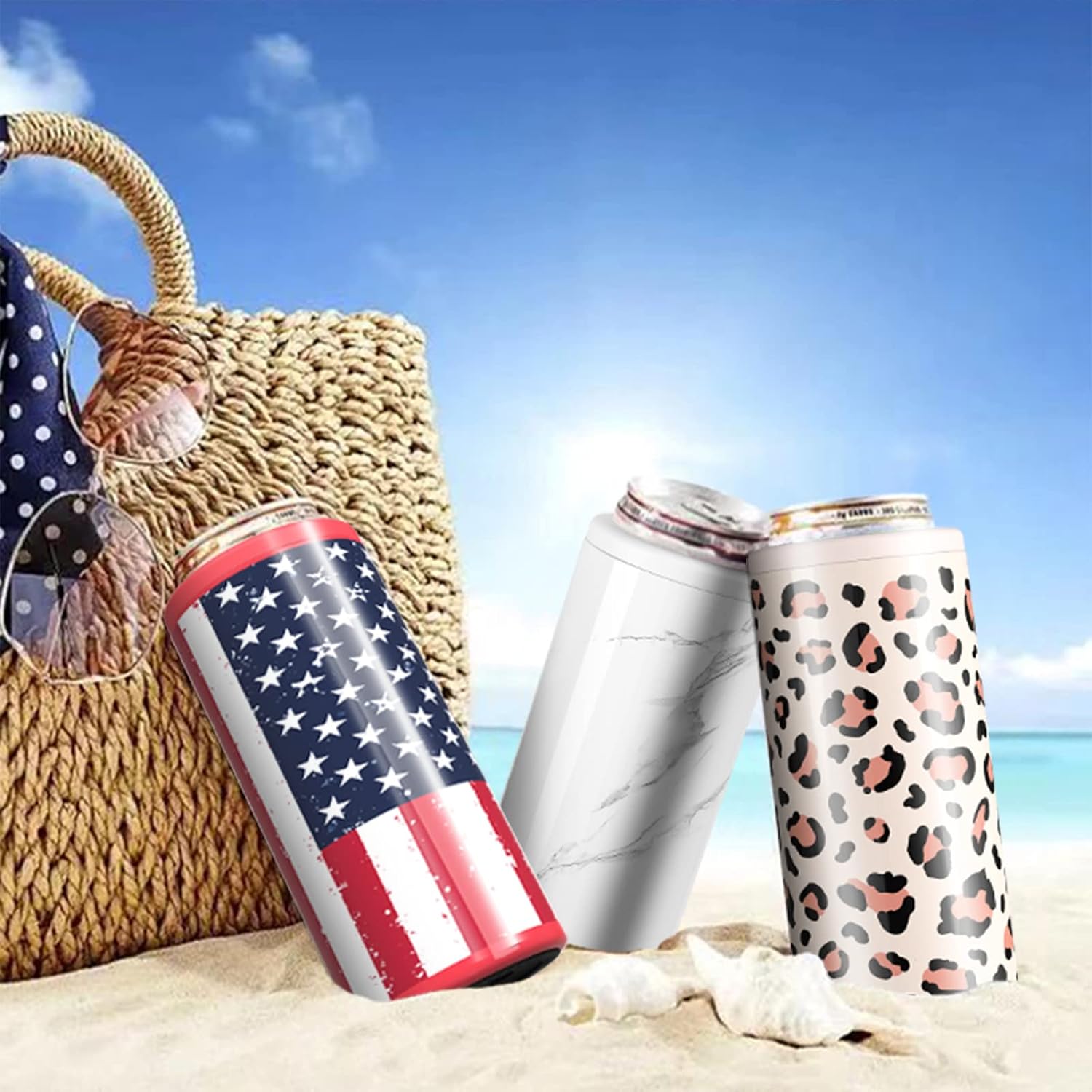 Thumbnail 4 de TILUCK Skinny Can Cooler: Stainless Steel Insulated Slim Can Cooler for 12 oz Cans