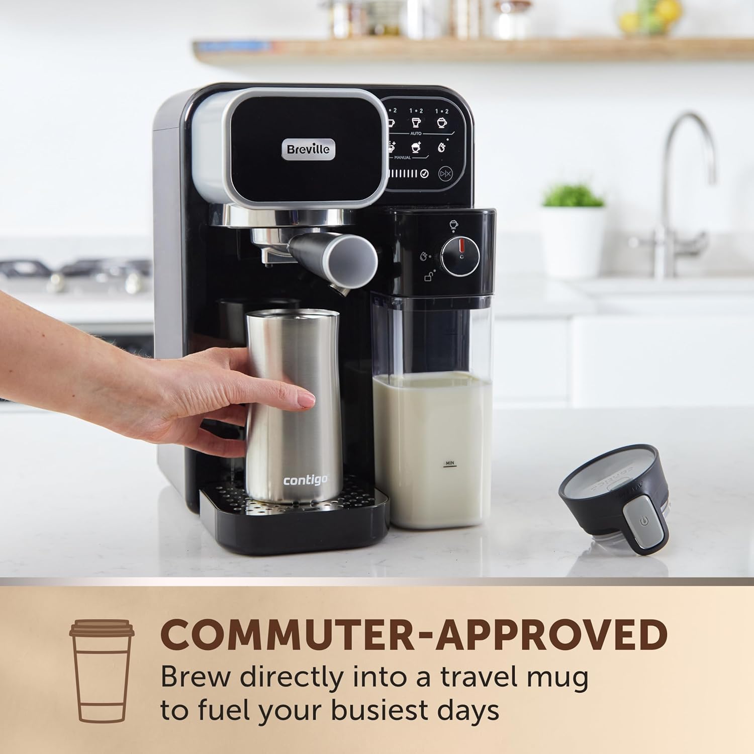 Thumbnail 2 de Breville Prima Latte Luxe One Touch Espresso Maker VCF166 (Black)