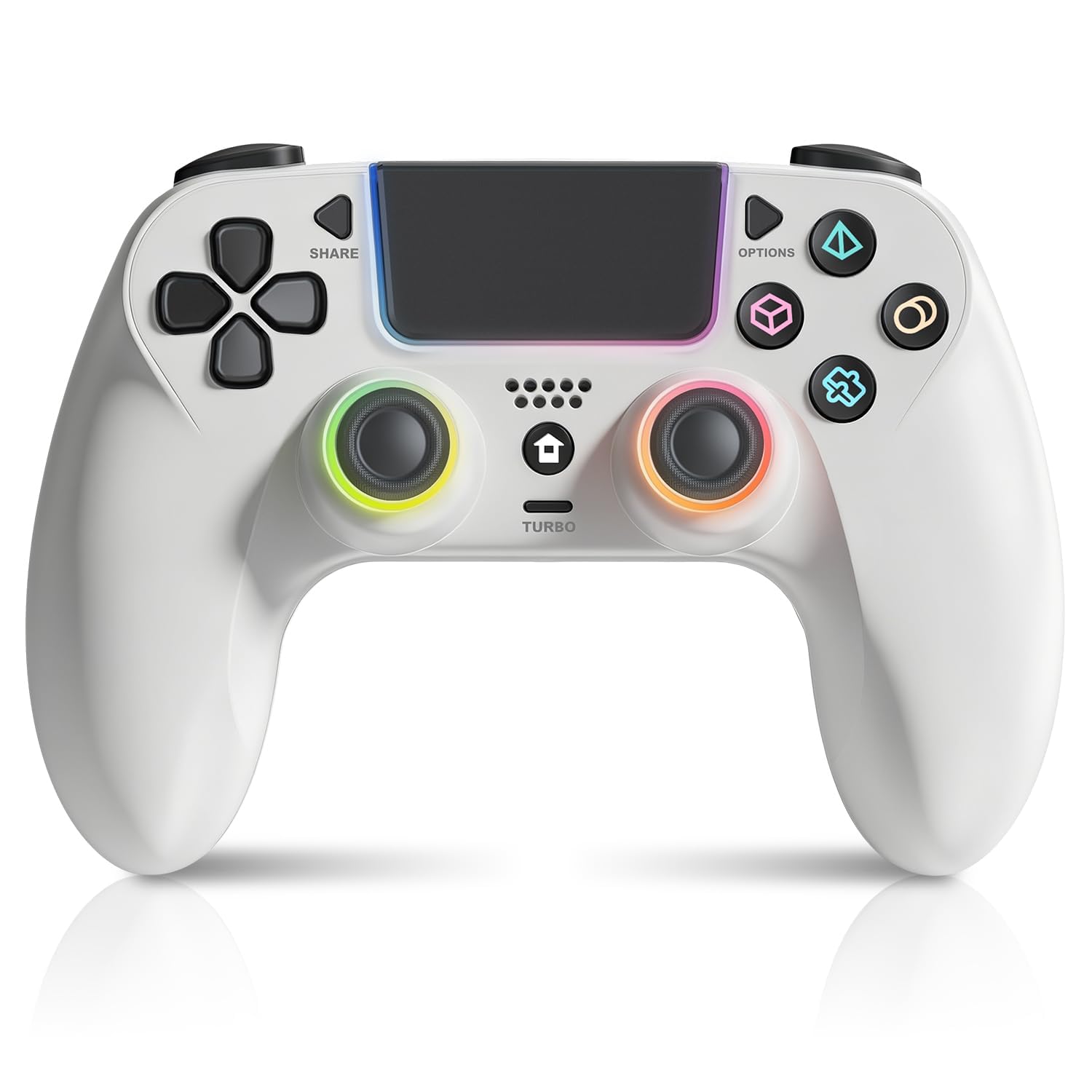 Detalle de GUOC LED Wireless Controller for PS5 with Hall Effect Joystick, Back Macro Buttons, Dual Vibration, and RGB Lighting