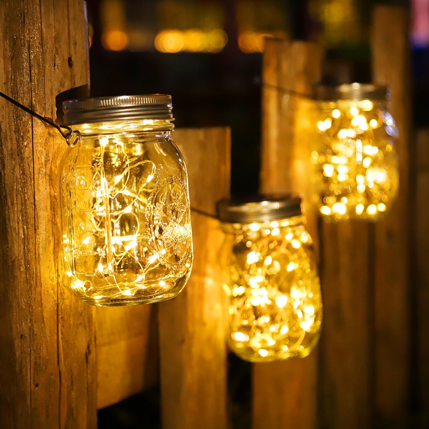 Thumbnail 6 de Lampada Solare a Barattolo con 30 LED – Set da 4 pezzi IP65, Luce Bianco Caldo per Esterno