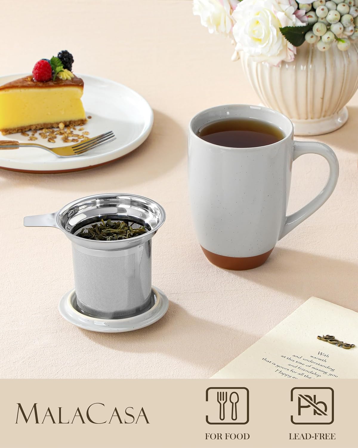 Thumbnail 2 de MALACASA Ceramic Tea Mug, 18 oz