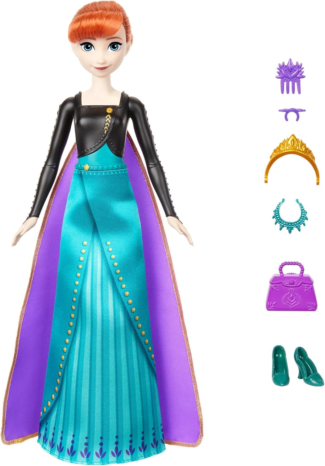 Thumbnail 5 de Mattel Disney Frozen Anna Spin & Reveal (HXD27) con 11 sorprese, accessori e adesivi