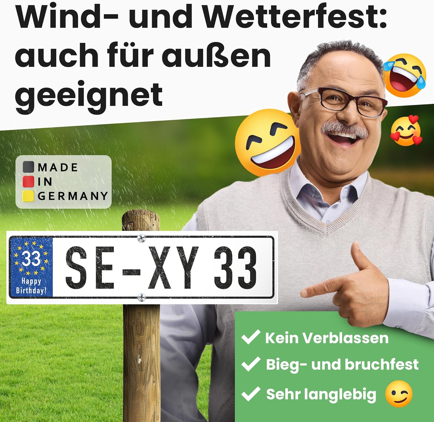 Thumbnail 4 de DankeDir! Sexy 33 Jahre Schild – Geschenk zum 33. Geburtstag als Geburtstagskarte & Partydeko