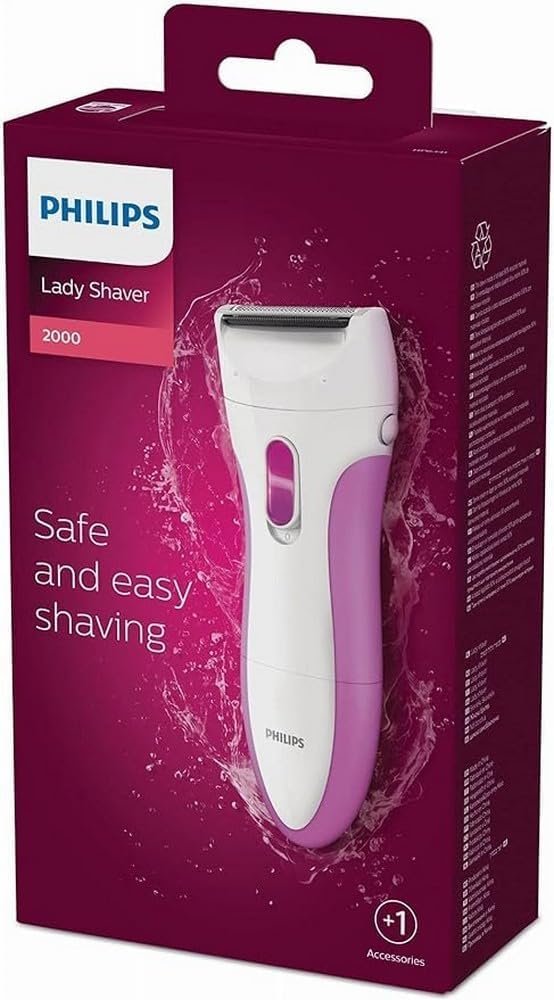 Detalle de Philips Rasoir électrique féminin Rose HP6341/00 – rasage sûr et polyvalent