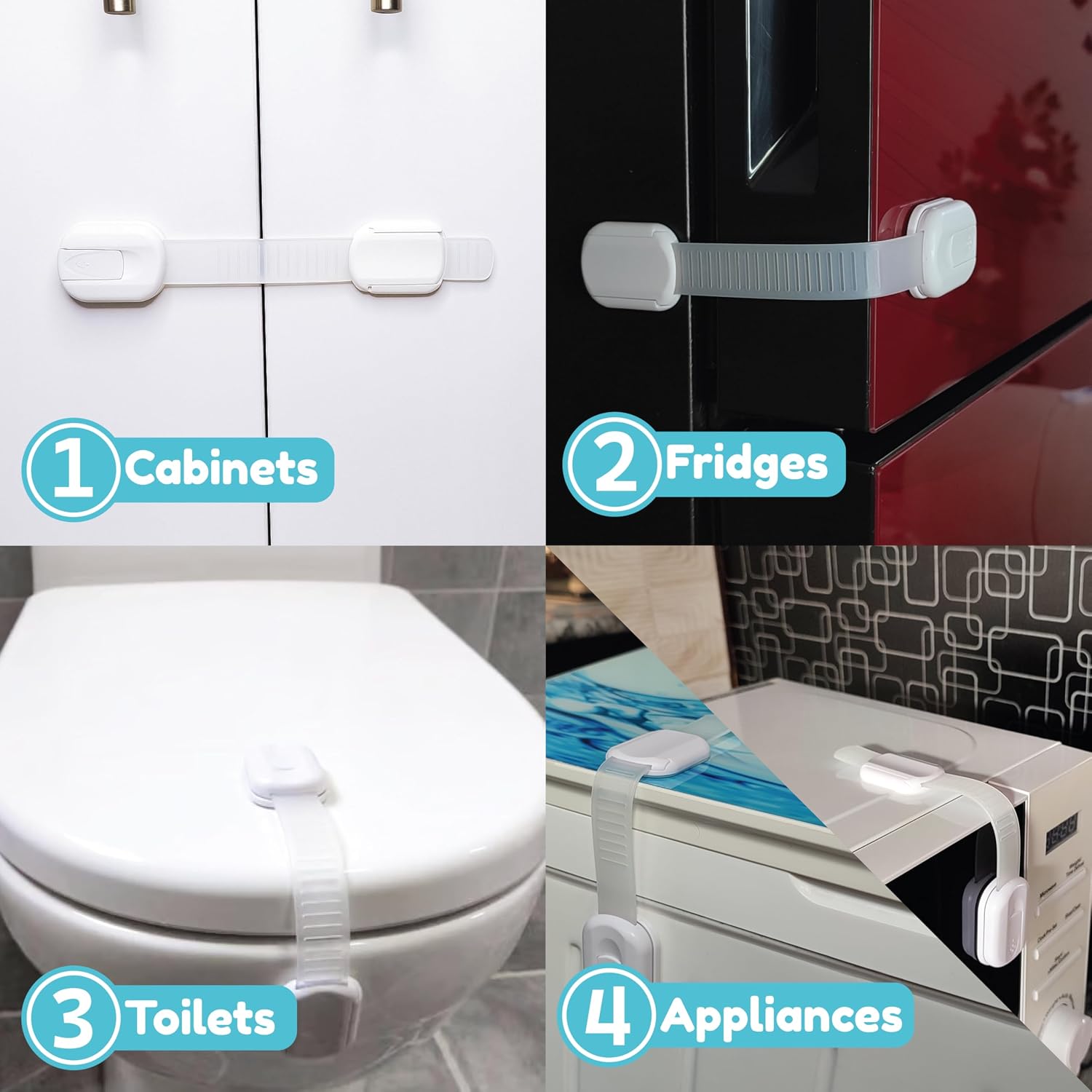 Thumbnail 2 de Ximogo child safety cupboard locks pack