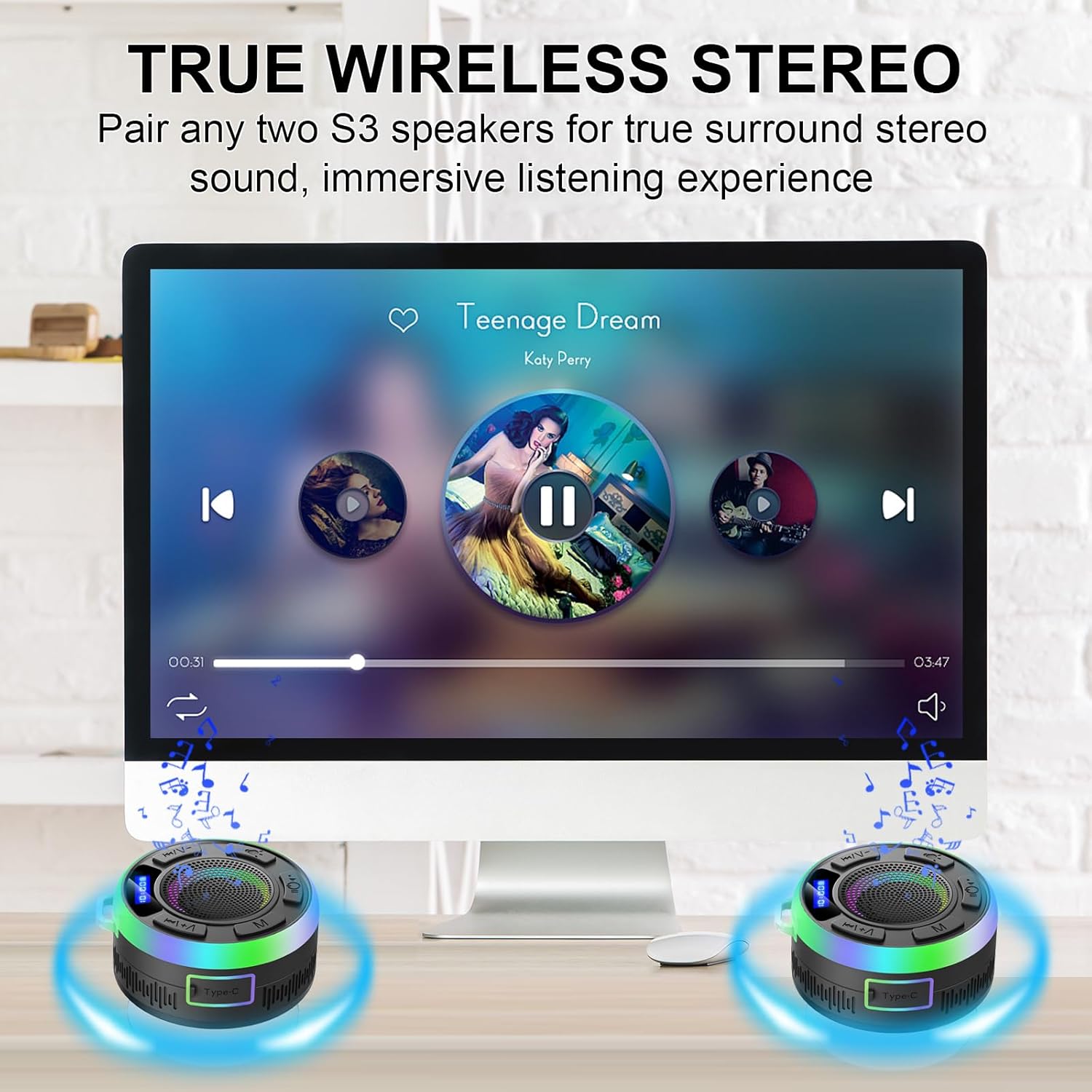 Thumbnail 3 de PRSCFUM Bluetooth Shower Speaker IPX7 10H