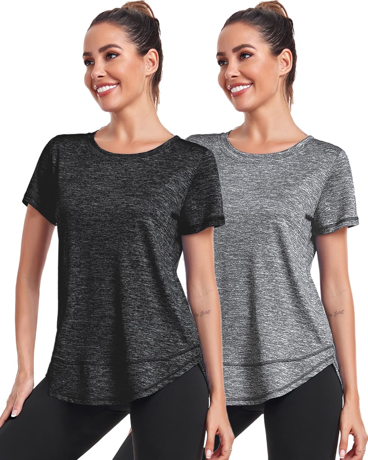 Thumbnail 6 de Deaviya Sport T-Shirt für Damen – Kurzarm-Workout-Top mit Rundhalsausschnitt für Yoga, Laufen & Fitness