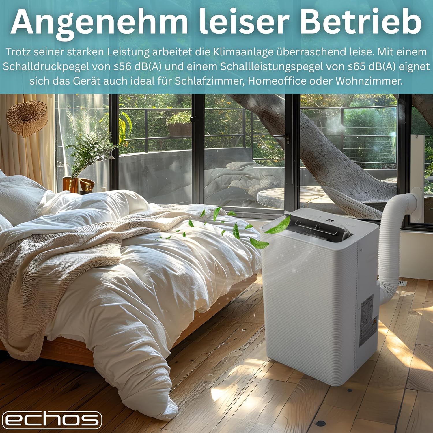 Thumbnail 1 de Echos® Mobile Klimaanlage 12.000 BTU – WLAN, Fensterabdichtung und 3-in-1 Kühlung