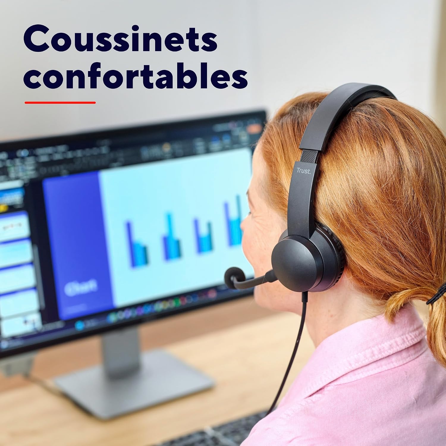 Thumbnail 5 de Trust Roha II Casque USB avec Micro Léger on Ear – Noir, câble 1,8 m