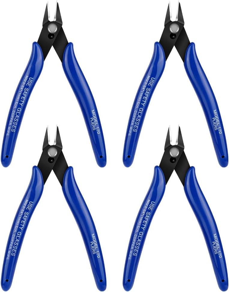 Thumbnail 1 de Ainiv 4PCS Micro Wire Cutter: Spring-Loaded Diagonal Cutters for Precise, Safe Cuts