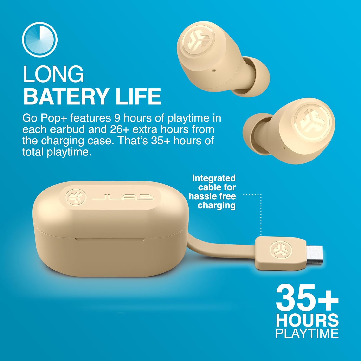 Detalle de JLab Go Air Pop+ cuffie Bluetooth True Wireless